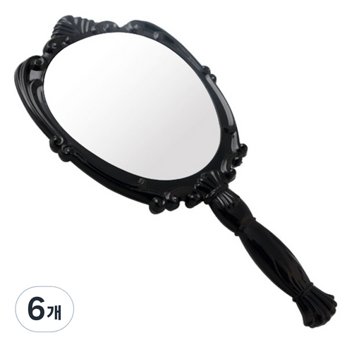 세븐스타 라비나거울 대, 블랙, 6개
