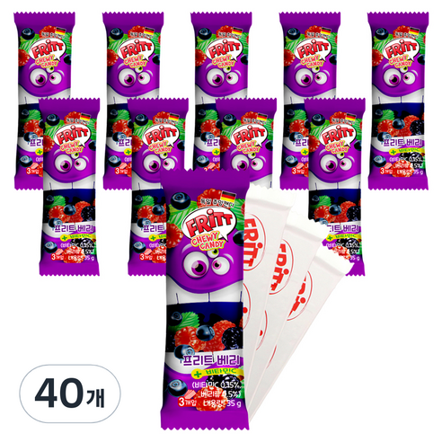 FRITT 베리 츄잉 캔디, 40개, 35g