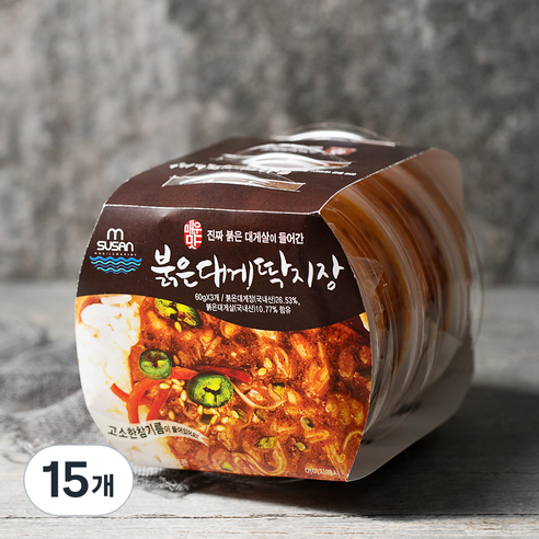 MSUSAN 매운맛 붉은대게딱지장, 60g, 15개