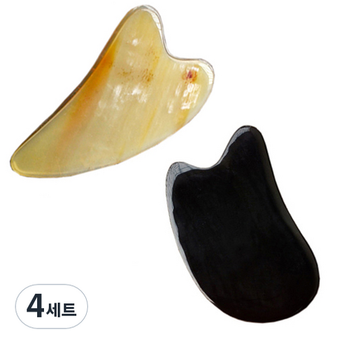 헬스플러스 마사지용 괄사패키지 BJ-6021 + BJ-6015, 4세트, 혼합 색상