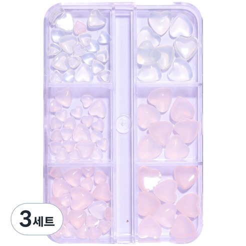 메이브라운 반전매력 광변 네일파츠 6종 세트 MSM, 04 하트(MSM72), 3세트