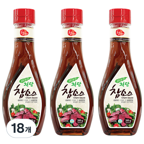 우리식품 83% 당을 낮춘 저당 참소스, 285g, 18개