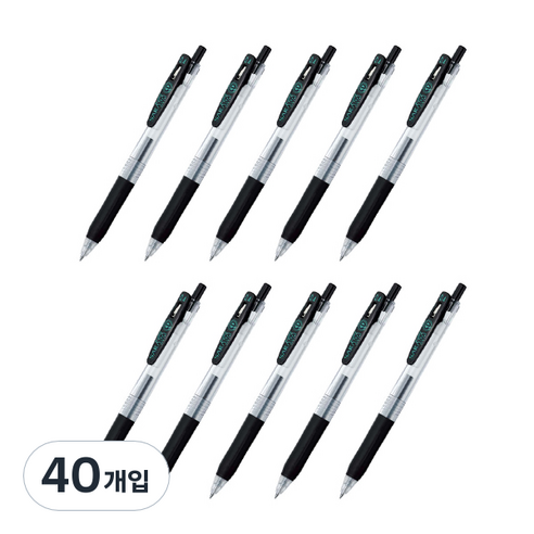 사라사 클립 중성펜 JJS15 0.4mm, 블랙, 40개입