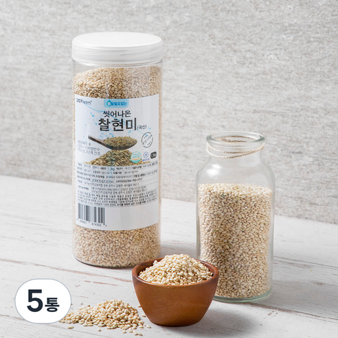 씻어나온 찰현미, 1.3kg, 5통