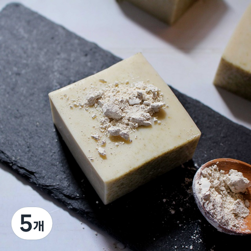 두류헌 지리산 클렌징 비누 화이트클레이, 80g, 5개