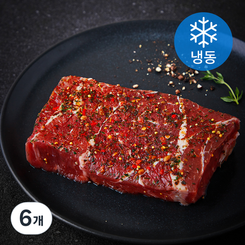 미트엔조이 시즈닝 척아이롤 스테이크 (냉동), 150g, 6개
