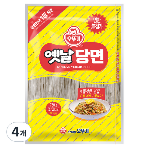 오뚜기옛날 당면, 750g, 4개