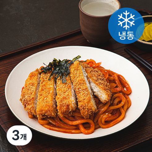 돈까스 매콤 우동볶이 (냉동), 490g, 3개