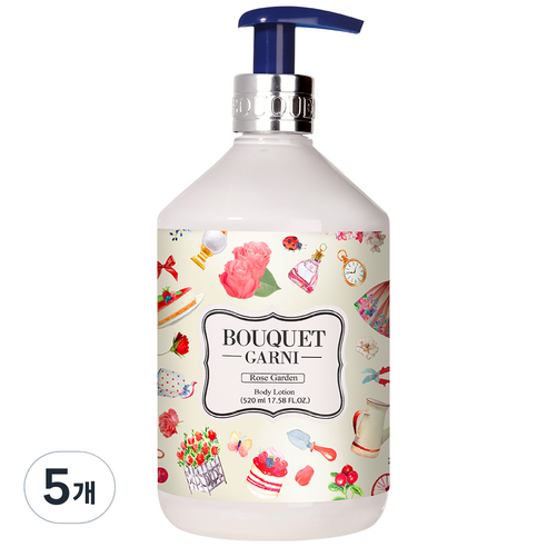 부케가르니 바디로션 로즈가든, 520ml, 5개