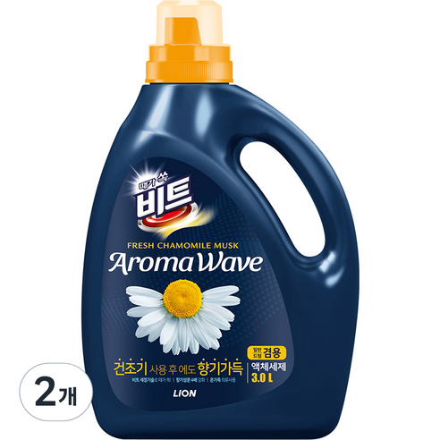 비트 아로마웨이브 일반 드럼 겸용 본품 카모마일향, 2개, 3L