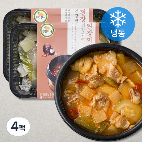 건강한끼 된장찌개 1~2인분 (냉동), 250g, 4팩