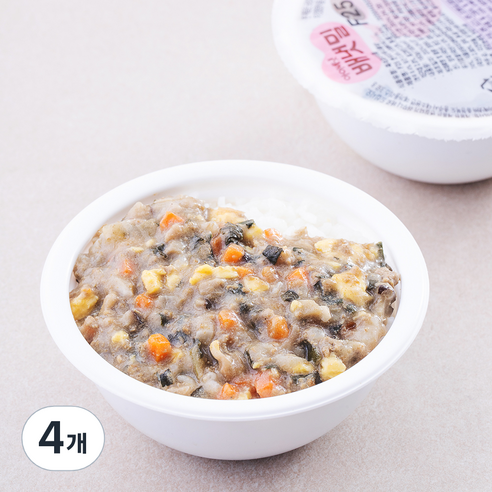 배냇밀 한우 오색나물밥, 혼합맛(한우/오색나..., 160g, 4개