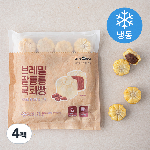 브레밀 팥통통 국화빵 (냉동), 15개입, 4개