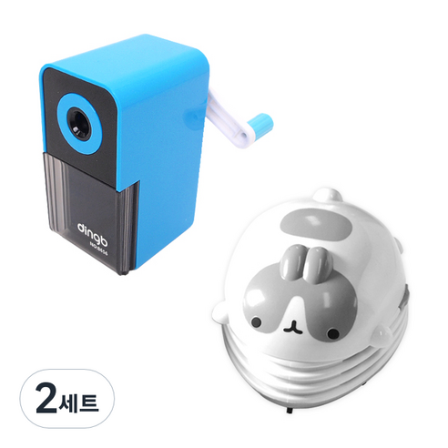 2단계 심조절 연필깎이 + 몰랑이 미니 청소기, 랜덤발송(연필깎이), 미니청소기(회색몰랑이), 2세트