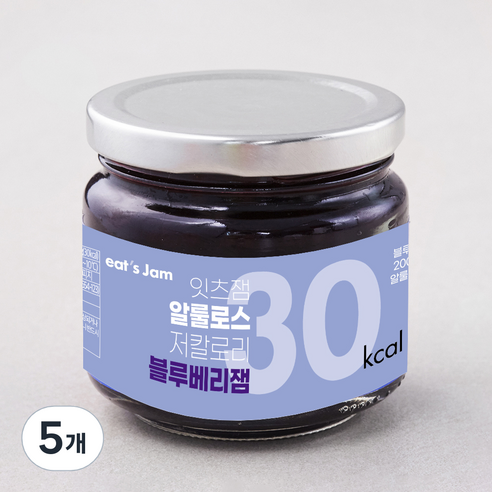 잇츠잼 저칼로리 블루베리잼, 5개, 200g