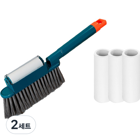 꼬까 먼지 제거 멀티 브러쉬 리필 크리너 3롤 세트, 블루, 2세트
