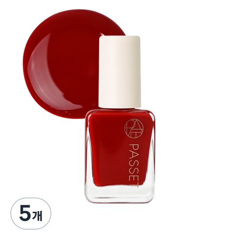 파셋 셀럽 네일컬러 폴리쉬 매니큐어 7ml, 체리레드, 5개