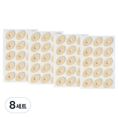 원티크 보호 패드 굵은 타원형 세트, 8세트