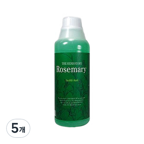 더허브스토리 버블바스 로즈마리, 1000ml, 5개