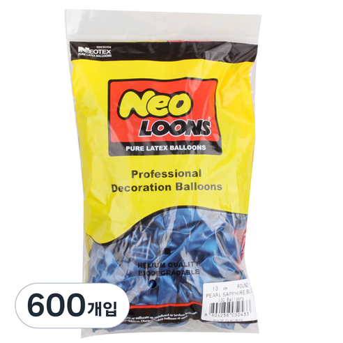네오룬즈 13cm 라운드풍선, 펄 사파이어블루, 600개입