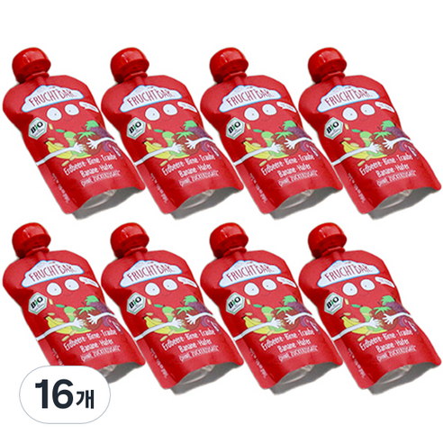 프루트바 유기농 과일 퓨레 100g, 사과딸기, 16개