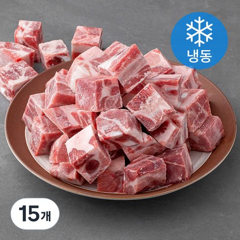 국제식품 수입 돈갈비 찜용 3 x 3 x 3 cm (냉동), 1kg, 15개
