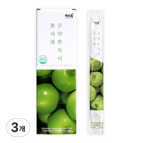 자연공유 풋사과 곤약 쫀득이, 600g, 3개