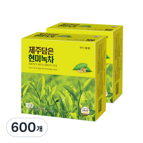 다농원 제주담은 현미녹차, 1.4g, 100개입, 6개