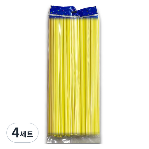 마다꾸미 요술 매직 파티 벌룬 막대풍선 100p 세트, 파스텔옐로우, 4세트