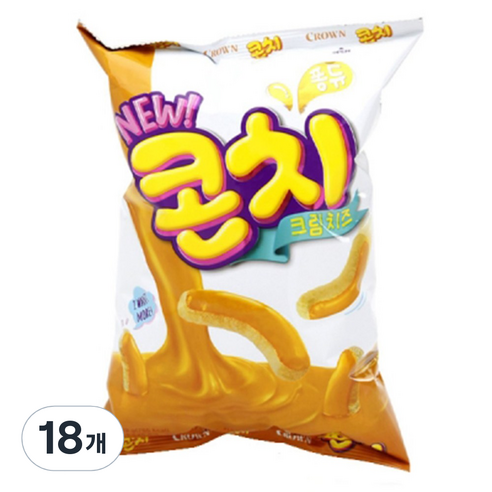 크라운 콘치 크림치즈, 110g, 18개