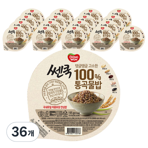 동원 쎈쿡 통곡물밥, 195g, 36개