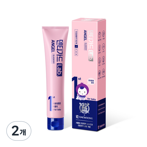 덴티가드 랩 엔젤 유아 치약, 80g, 2개