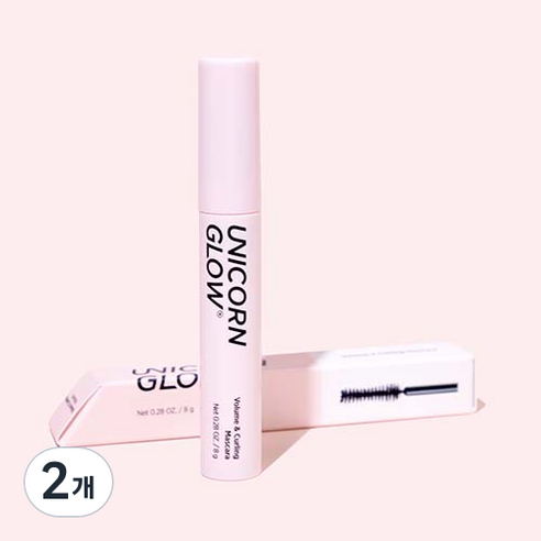 유니콘글로우 볼륨 x 컬 마스카라 8g, 2개, 블랙
