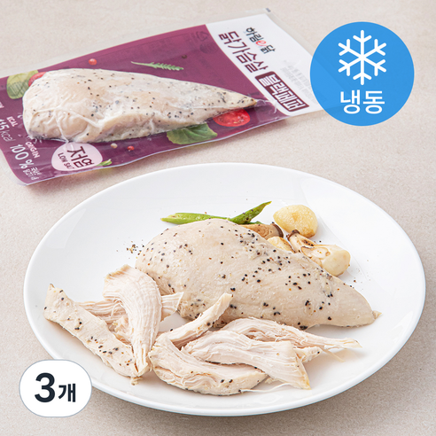 하림 하림이닭 닭가슴살 블랙페퍼 (냉동), 100g, 3개