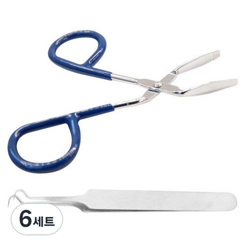 루머스 가위형 핀셋 세트 가위형 핀셋 NDP132 + 블랙앤 화이트 NDP135, 혼합 색상, 6세트