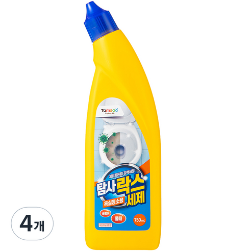 탐사 욕실청소용 락스세제, 750ml, 4개