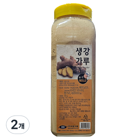 두원식품 생강가루, 400g, 2개