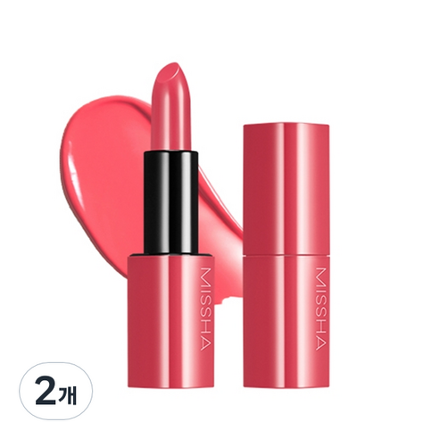 미샤 데어 루즈 쉬어 슬릭 립스틱 3.5g, 콜트 피버, 2개