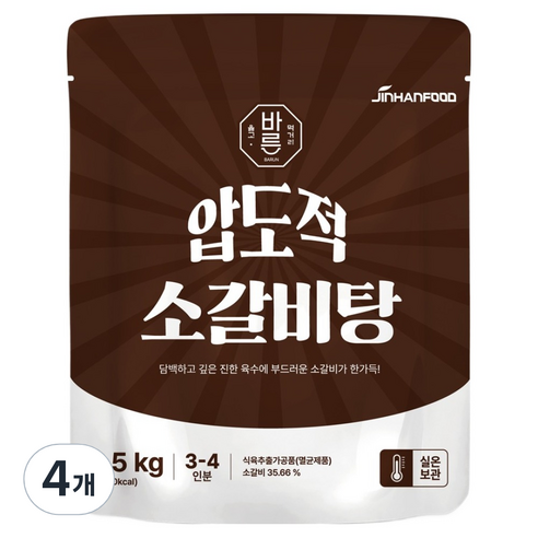 진한식품 압도적 소갈비탕, 1.5kg, 4개
