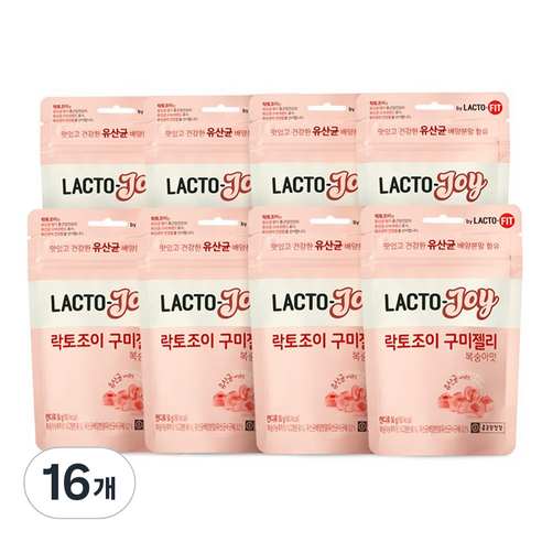 종근당건강 락토조이 유산균 구미 젤리 복숭아맛, 50g, 16개