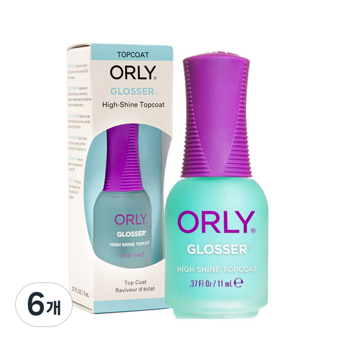 오를리 글로저 고광택 탑코트 11ml, 6개