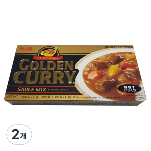 에스앤비 에스비 골든카레 매운맛, 220g, 2개