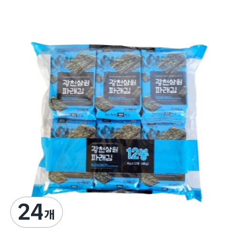 광천삼원푸드 파래 도시락김, 4g, 24개