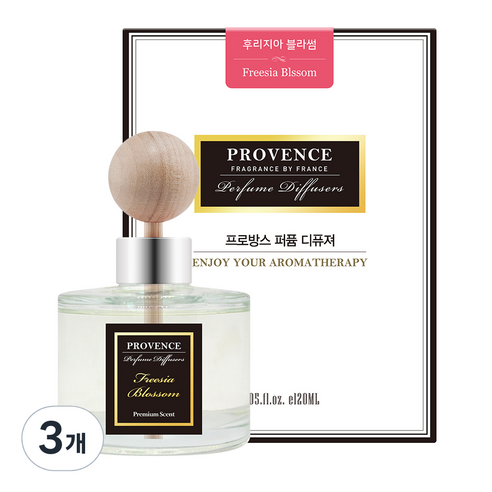 더허브샵 프로방스 퍼퓸 차량용 디퓨저, 후리지아 블라썸, 120ml, 3개