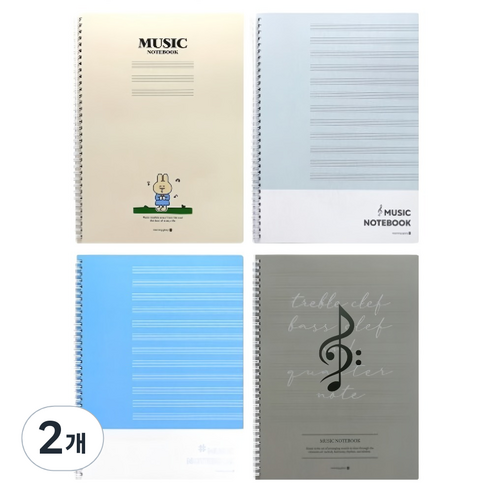 모닝글로리 음악 스프링노트 A4사이즈 오선지, 랜덤발송, 2개