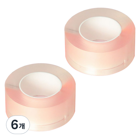 알로데 핀치 앤 나노 양면테이프 3cm x 3m, TYPE06 투명, 6개