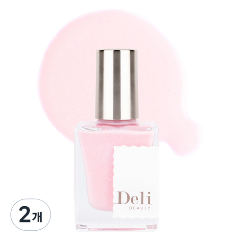 델리뷰티 딥시럽 루어인무드 네일컬러 글리터, MG09 글램펄 연핑크, 10ml, 2개