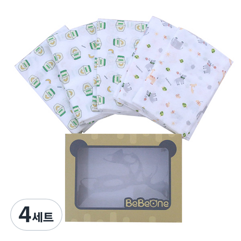 베베원 천기저귀겸 다용도타올 5p 세트 박스포장, 우유병 3p, 패밀리 2p, 4세트