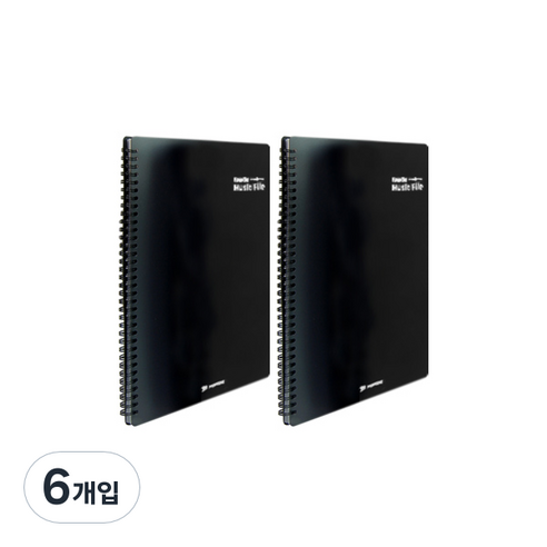 노블 프론티어 악보화일 A4 40매, 검정, 6개입