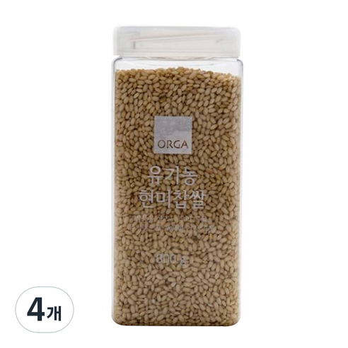 ORGA 유기농 현미찹쌀, 800g, 4개